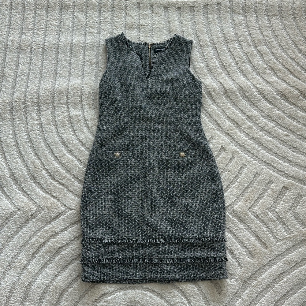 Karl Lagerfeld tweed sheath button dress